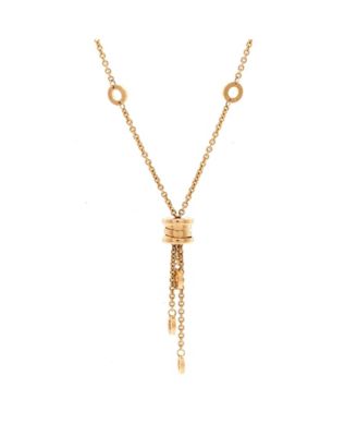  B.Zero1 3 Charm Necklace 18K Gold 17.50"