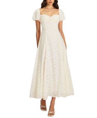  Pandora Bubble Sleeve Backless Maxi Dress