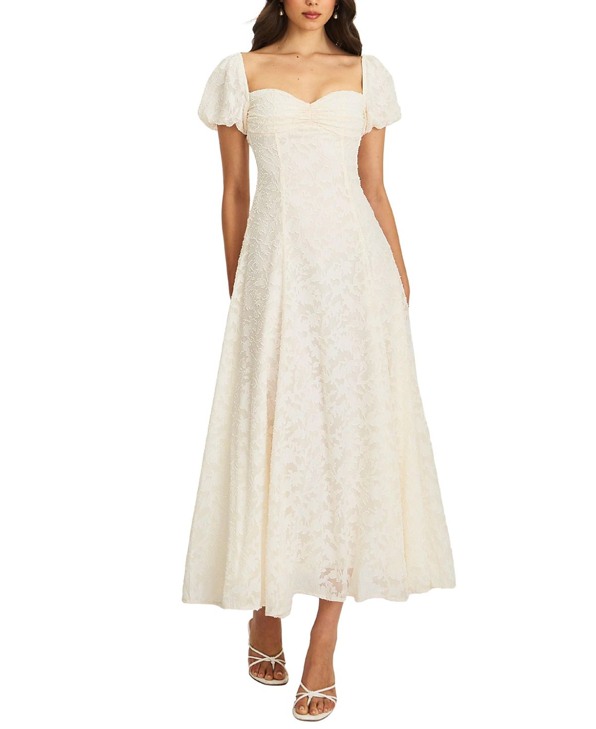 Miss Circle Pandora Bubble Sleeve Backless Maxi Dress
