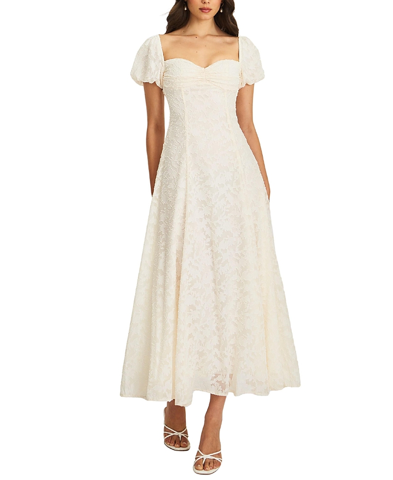 Miss Circle Pandora Bubble Sleeve Backless Maxi Dress