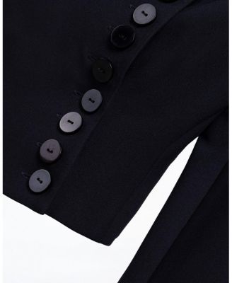 Asymmetric Buttoned Tailored Jacket