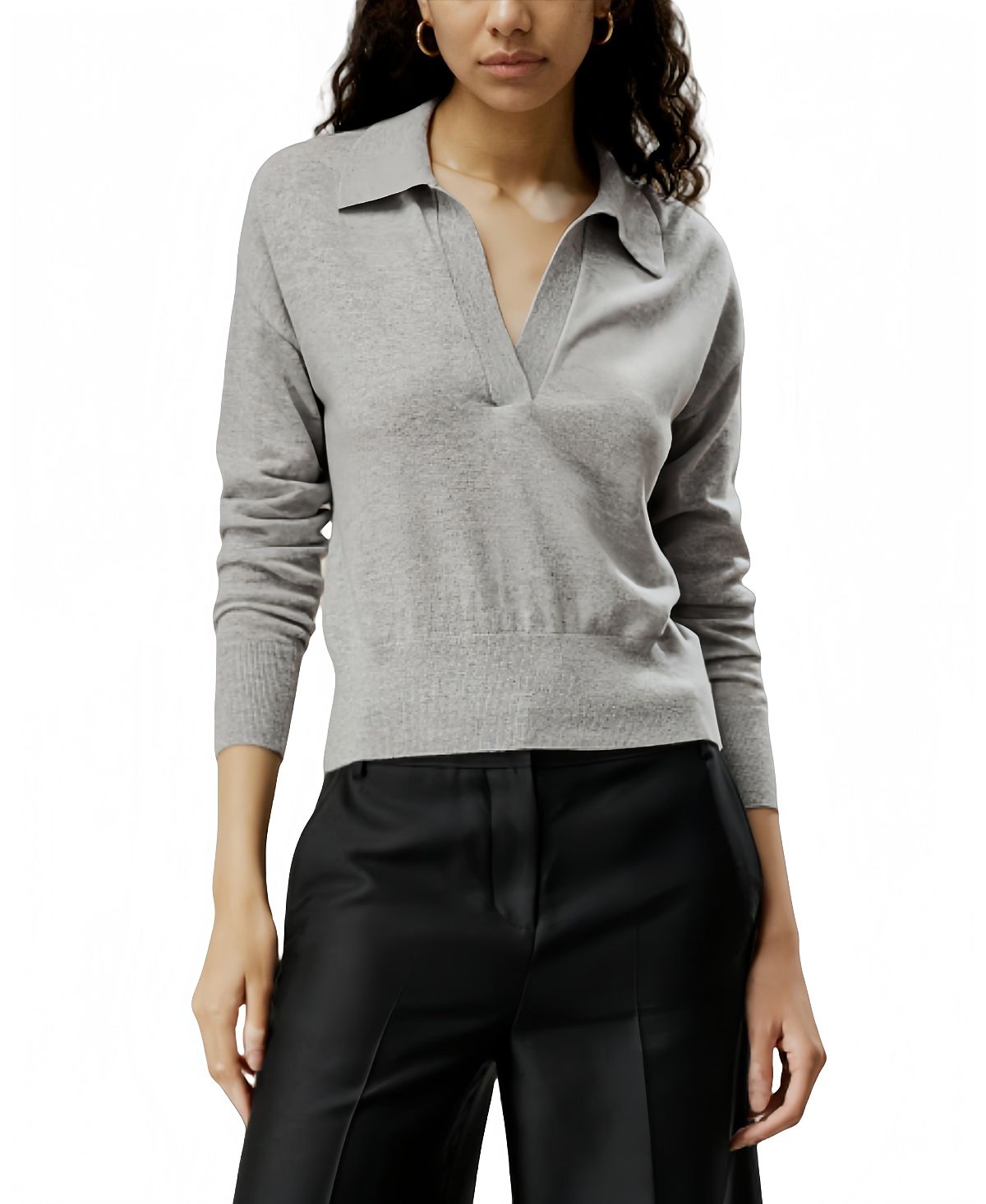 Lilysilk Women's Neck Cashmere Polo Sweater