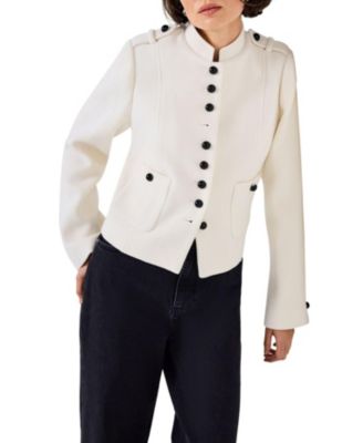  Women's Wool Blend Military Jacket