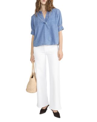 The V Neck Popover Top