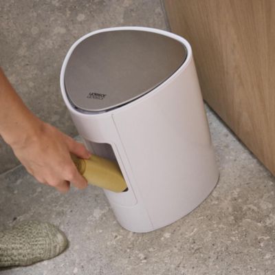 Easy Store 5L Pedal Trash Bin with Liner Storage - White