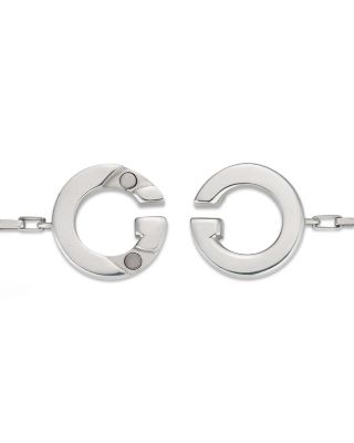 Sterling Silver Interlocking G Logo Link Bracelet