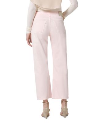 Faye Vintage Mid Rise Straight Ankle Jeans in Pale Coral