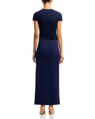 Pavo Mixed Media Dress