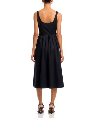 Lizzy Bow Trim Midi Dress