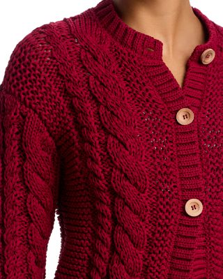 Chunky Tape Yarn Cable Cardigan - Exclusive