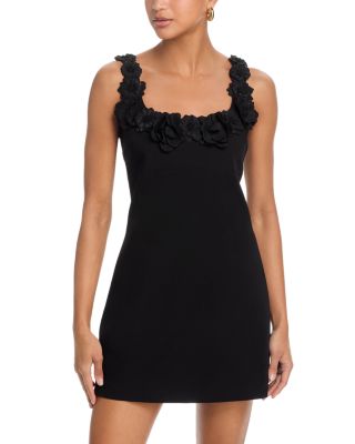 Applique Floral Mini Dress - Exclusive