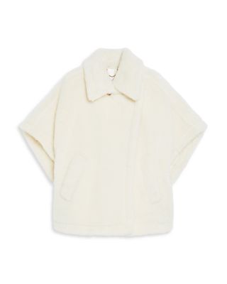 Tebe1 Faux Fur Poncho Jacket