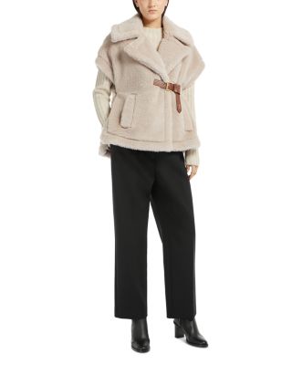 Newabavo1 Alpaca, Wool & Silk Teddy Poncho