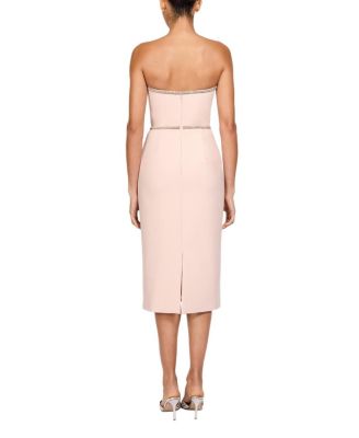  Odette Bow-Embellished Beaded Midi Dress
