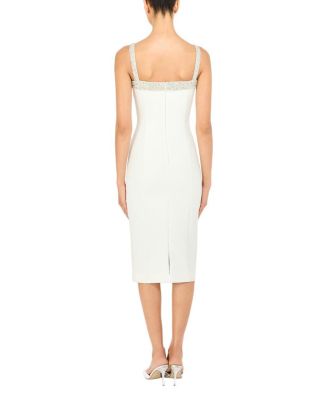  Lucy Crystal-Embellished Bow Midi Dress