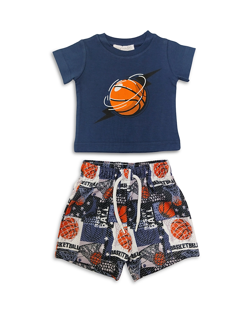 Little Mish Boys' Basketball Tee & Mesh Shorts Set - Baby