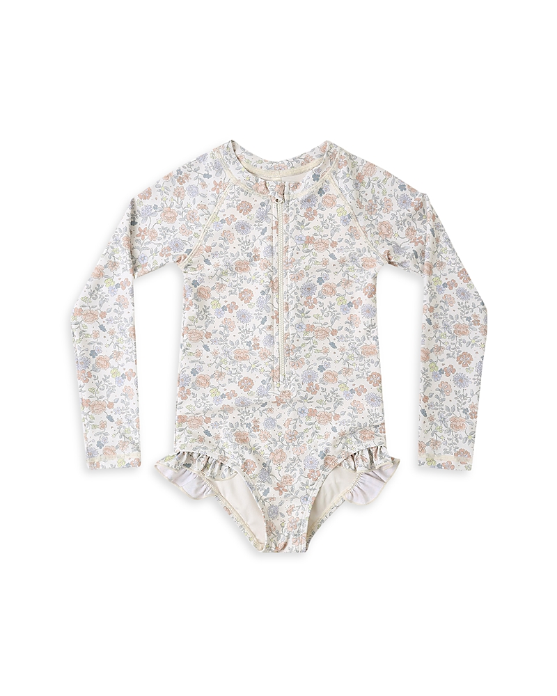 Rylee + Cru Girls' Printed One Piece Rashguard Swimsuit - Baby