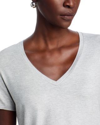 Soft Touch Metallic V Neck Tee