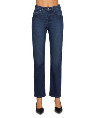High Rise Straight Leg Jeans in Midnight Ridge