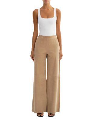 Elise Suede Wide Leg Pants