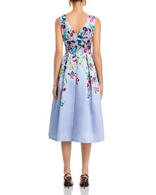 Sleeveless Boat Neck Midi Dress