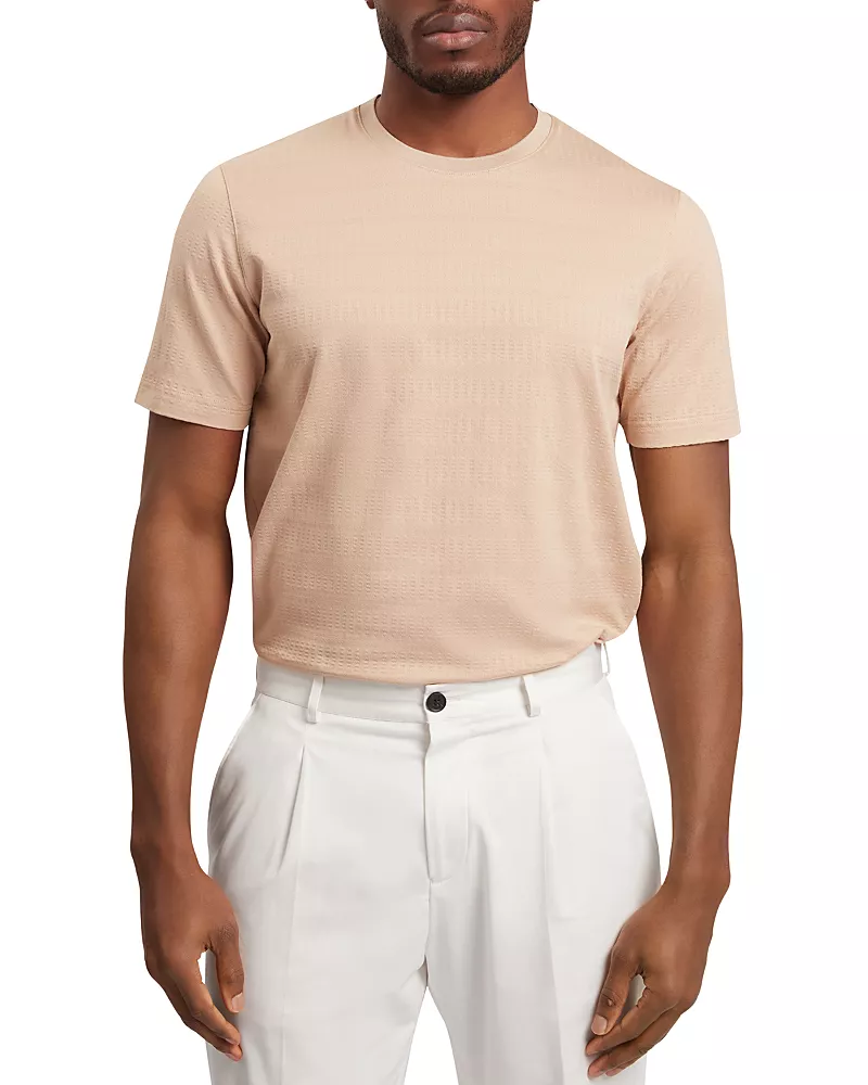 Ted Baker Xadiel Mixed Textured Stripes T-Shirt