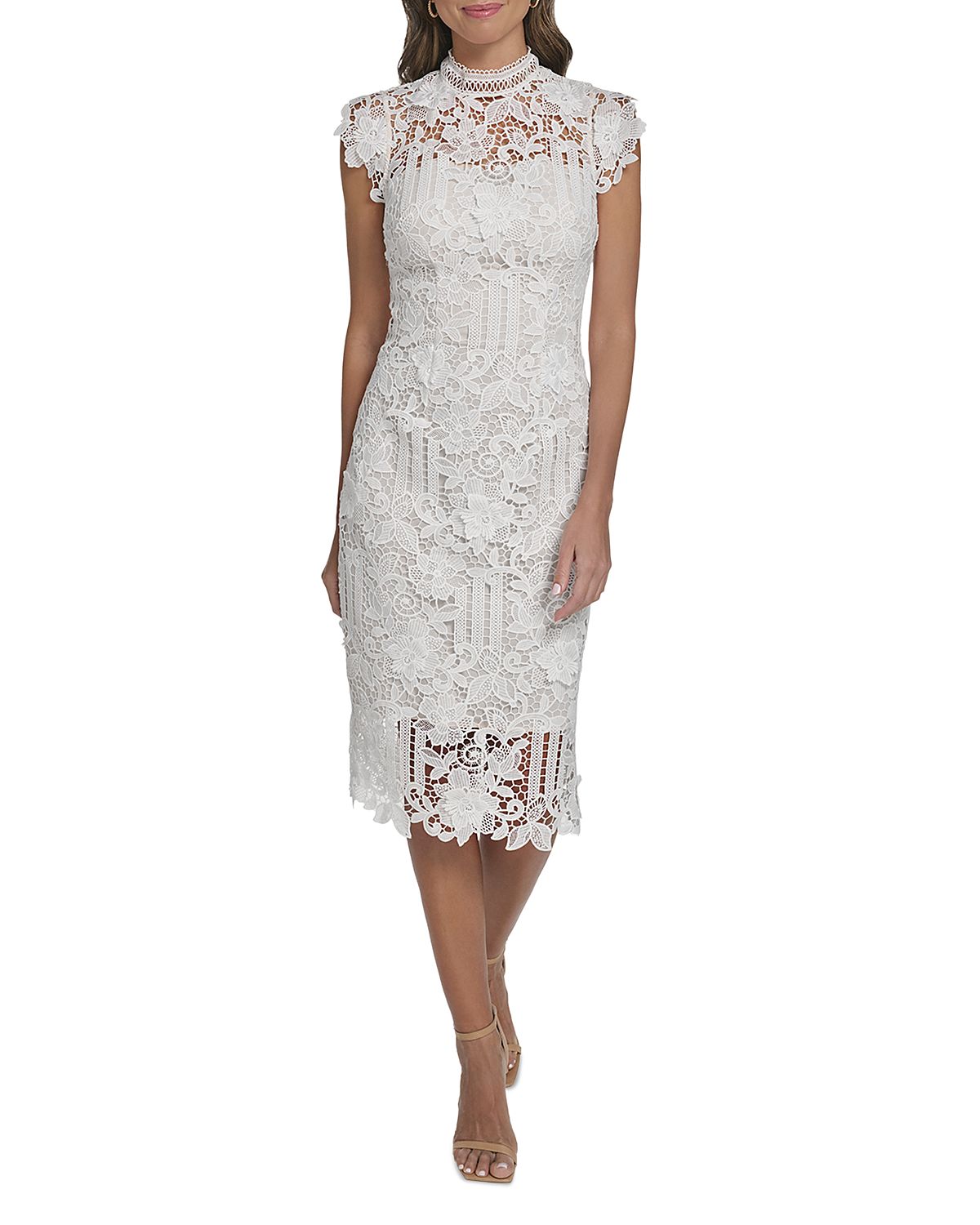 Eliza J Mock Neck Sheath Dress