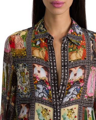 Wan Button Front Blouse