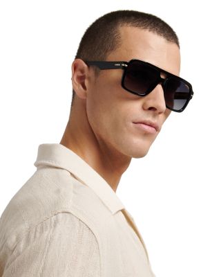 Double Bridge Square Sunglasses, 56mm