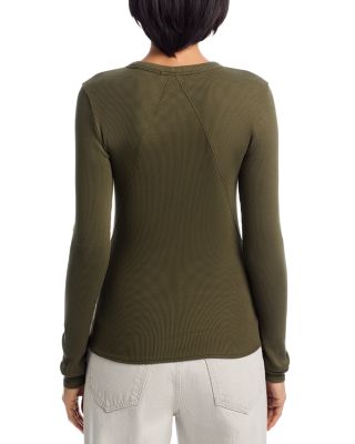 The Essential Rib Long Sleeve Knit Tee