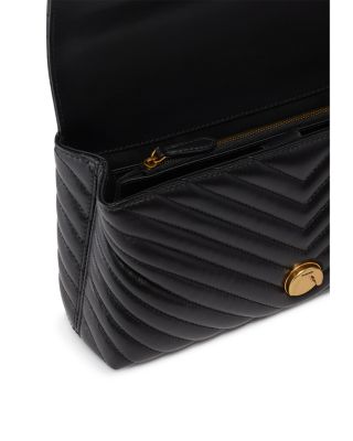 Love Lady Puff Classic Leather Top Handle Bag