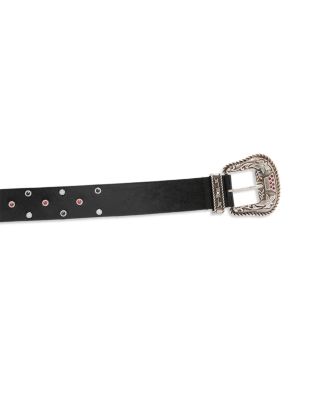 Women's Tex Crystal & Leather Waist Belt