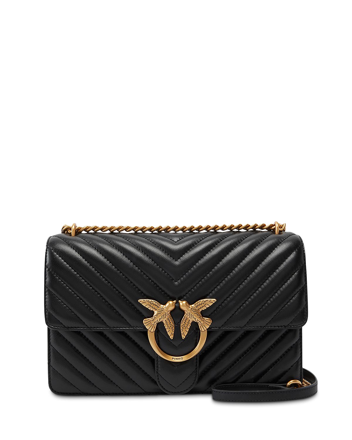 Pinko Love One Classic Quilted Leather Convertible Crossbody