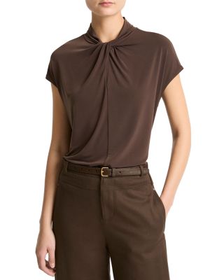 Twist Neck Cap Sleeve Top