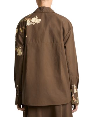 Placement Print Button Front Shirt