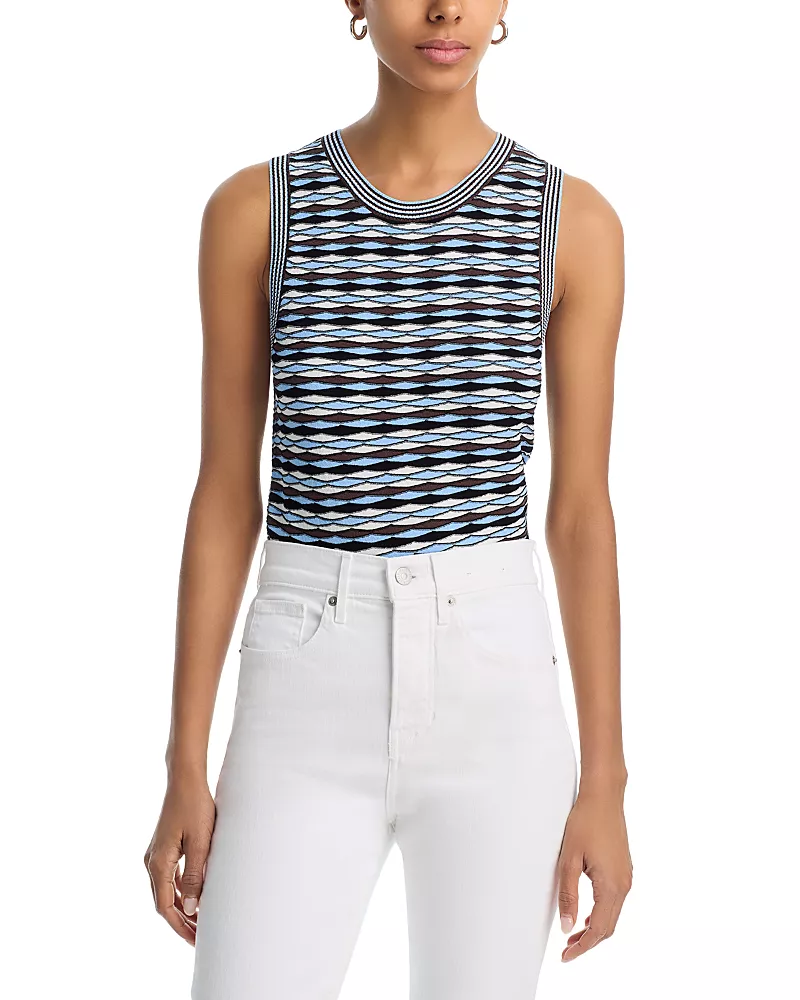 Veronica Beard Jerrel Cropped Knit Tank Top