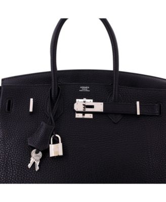 Birkin 30 Handbag Black Togo with Palladium Hardware