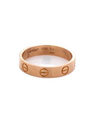  Love Wedding Band Ring 18K Rose Gold