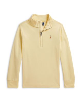 Boys' Cotton Interlock Quarter Zip Pullover - Little Kid