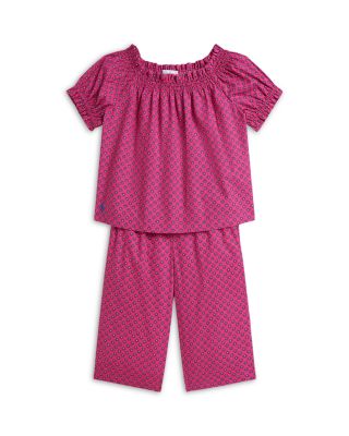 Girls' Floral Cotton Poplin Top & Pants Set - Baby