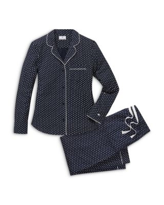 Woven Twill Midnight Hearts Classic Pajama Set