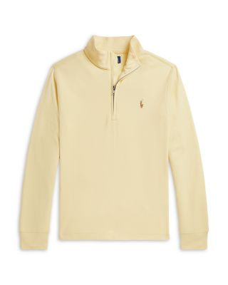 Boys' Cotton Interlock Quarter Zip Pullover - Big Kid