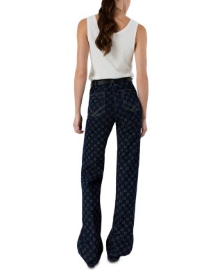 Anna High Rise Flared Jeans in Blue