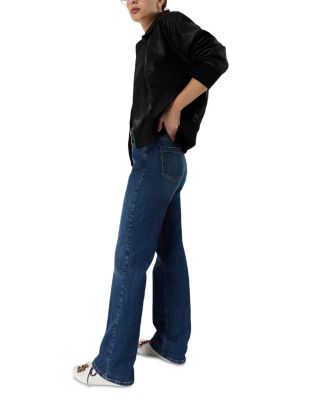 Avenie High Rise Straight Jeans in Blue