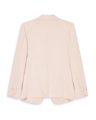Gabardine One Button Blazer