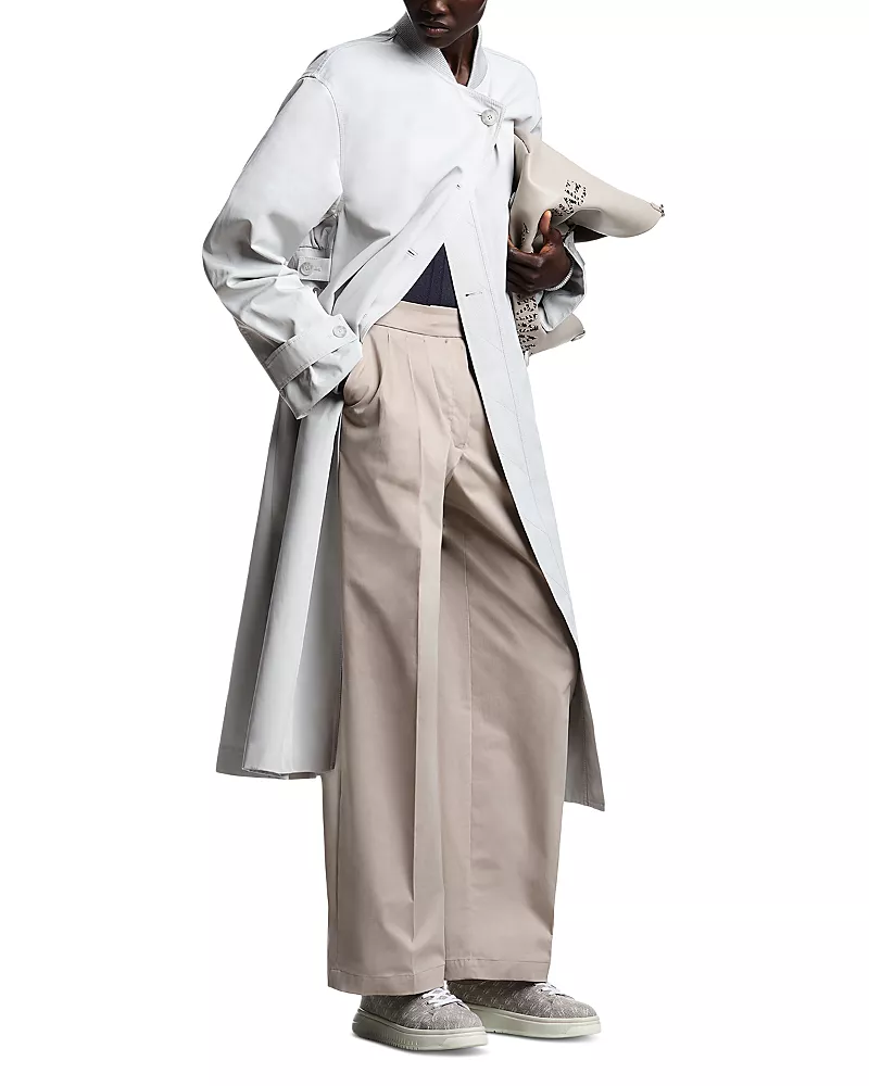 Emporio Armani Wide Leg Pleated Pants