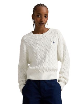Crewneck Cable Knit Sweater