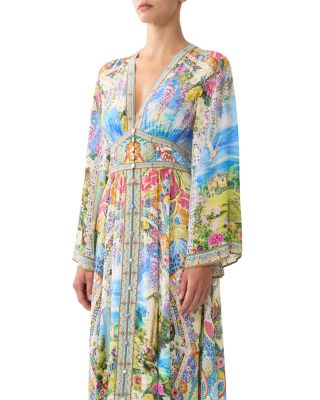 Majestic Milla Shaped Waistband Dress With Gathered Sleeves