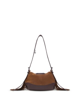 Miss M Mini Suede & Leather Shoulder Bag