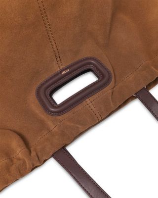 M Large Suede & Leather Tote 
